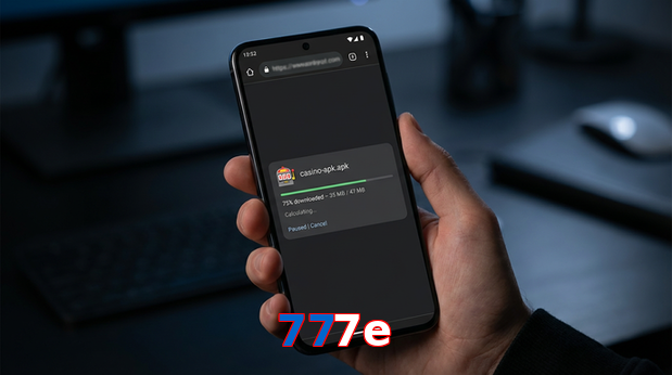 Main screen of 777E apk page for PK players